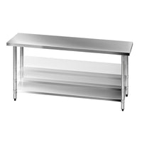 430 Stainless Steel Kitchen Work Bench Table 1829mm - JVEES