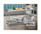 1829 x 762mm Commercial Stainless Steel Kitchen Bench - JVEES