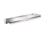 Stainless Steel Wall Shelf - 1500mm x 300mm x 240mm - JVEES