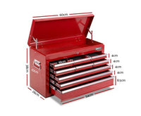 14 Drawer Toolbox Chest Cabinet Mechanic Trolley - Red - JVEES