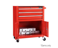 3 Drawer Tool Box Cabinet Trolley - Red - JVEES