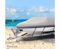 16 - 18.5 foot Waterproof Boat Cover - Grey - JVEES