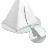 White Kids 6 Pole Teepee Canvas Tent - JVEES