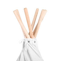 White Kids 6 Pole Teepee Canvas Tent - JVEES