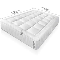 Bamboo Pillowtop Mattress Topper 5cm - Double - JVEES