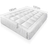 Bamboo Pillowtop Mattress Topper 5cm - Double - JVEES