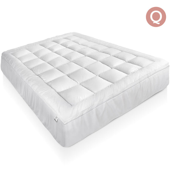 Duck Feather & Down Pillowtop Matress Topper - Queen