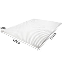 Deluxe Egg Crate Mattress Topper 5 cm Underlay Protector Double - JVEES