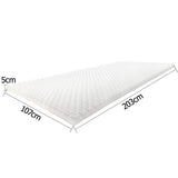 Deluxe Egg Crate Mattress Topper 5 cm Underlay Protector King Single - JVEES