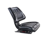 ﻿﻿ PU Leather Tractor Seat with Sliding Track Black - JVEES