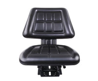 ﻿﻿ PU Leather Tractor Seat with Sliding Track Black - JVEES