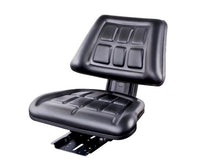 ﻿﻿ PU Leather Tractor Seat with Sliding Track Black - JVEES