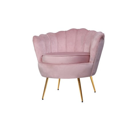 Retro Velvet Armchair - Pink - JVEES