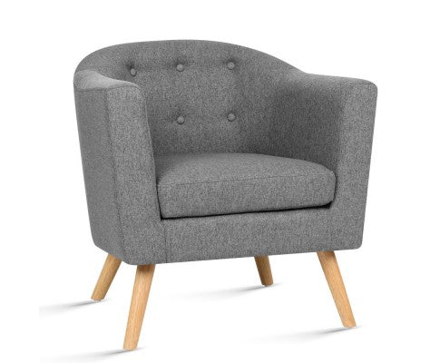 Fabric Tub Armchair Grey - JVEES