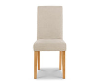 Set of 2 Fabric Dining Chair Beige - JVEES