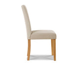 Set of 2 Fabric Dining Chair Beige - JVEES