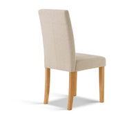 Set of 2 Fabric Dining Chair Beige - JVEES