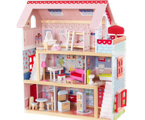 Doll Cottage with Furniture for Kids