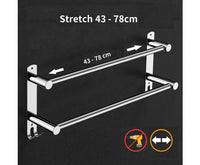 Stretchable 45-75 cm Towel Bar for Bathroom and Kitchen