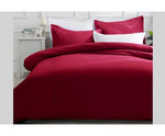 Queen Size Burgundy Quilt Cover Set (3PCS) - JVEES