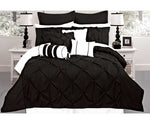 Queen Size Black Diamond Pintuck Quilt Cover Set (3PCS) - JVEES