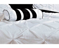 Queen Size White Diamond Pintuck Quilt Cover Set (3PCS) - JVEES