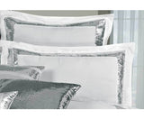 Queen Size Silver Sequin Flocking Quilt Cover Set (3PCS) - JVEES