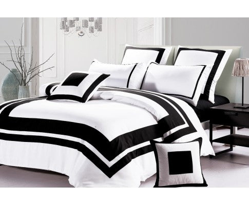 Queen Size Black and White Quilt Cover Set (3PCS) - JVEES