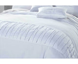 Super King Size White Pintuck Quilt Cover Set (3PCS) - JVEES