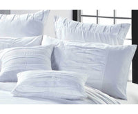 Super King Size White Pintuck Quilt Cover Set (3PCS) - JVEES