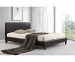 Palermo Queen Bed Frame with PU Leather — Black - JVEES