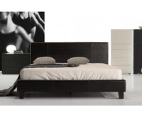 Palermo Queen Bed Frame with PU Leather — Black - JVEES