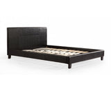 Palermo Queen Bed Frame with PU Leather — Black - JVEES