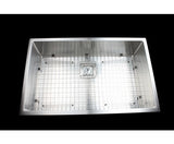 810x505mm Handmade 1.5mm Stainless Steel Undermount / Topmount Kitchen Sink with Square Waste - JVEES