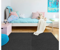 5m2 Box of Premium Carpet Tiles Commercial Domestic Office Heavy Use - Black - JVEES