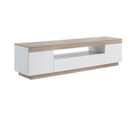 Coastal White Wooden TV Cabinet Entertainment Unit 180cm - JVEES