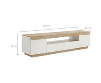 Coastal White Wooden TV Cabinet Entertainment Unit 180cm - JVEES