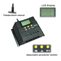 60A 12V-24V LCD Display PWM Solar Panel Regulator Charge Controller Battery - JVEES