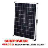 250W FOLDING SOLAR PANEL KIT 12V CARAVAN BOAT CAMPING POWER MONO CHARGING HOME - JVEES