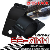 PAIR Bullbar Mounting Bracket Clamp 66-71mm For LED Light Bar HID Antenna ARB