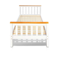 Pine Wood Single Bed Frame - JVEES