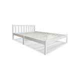 King Single Wooden Bed Frame - White - JVEES