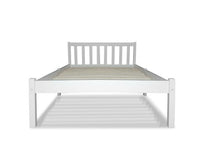 King Single Wooden Bed Frame - White - JVEES