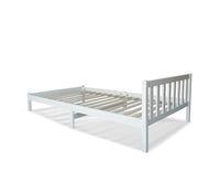 King Single Wooden Bed Frame - White - JVEES