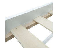 King Single Wooden Bed Frame - White - JVEES