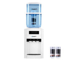 22L Bench Top Water Cooler Dispenser Hot Cold Filter Purifier Three Taps - JVEES