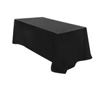6X Wedding Table Cloths Rectangle Tablecloth Party Banquet Black 320X153CM - JVEES