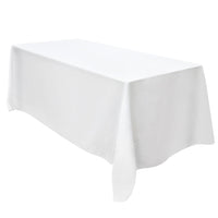 6 Pcs Wedding Table Cloth Rectangle 259cm White - JVEES