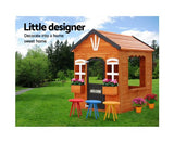 Kids Cubby House Wooden Outdoor Playhouse - JVEES