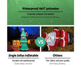 5M Inflatable Christmas Tree w/- Climbing Santas - JVEES